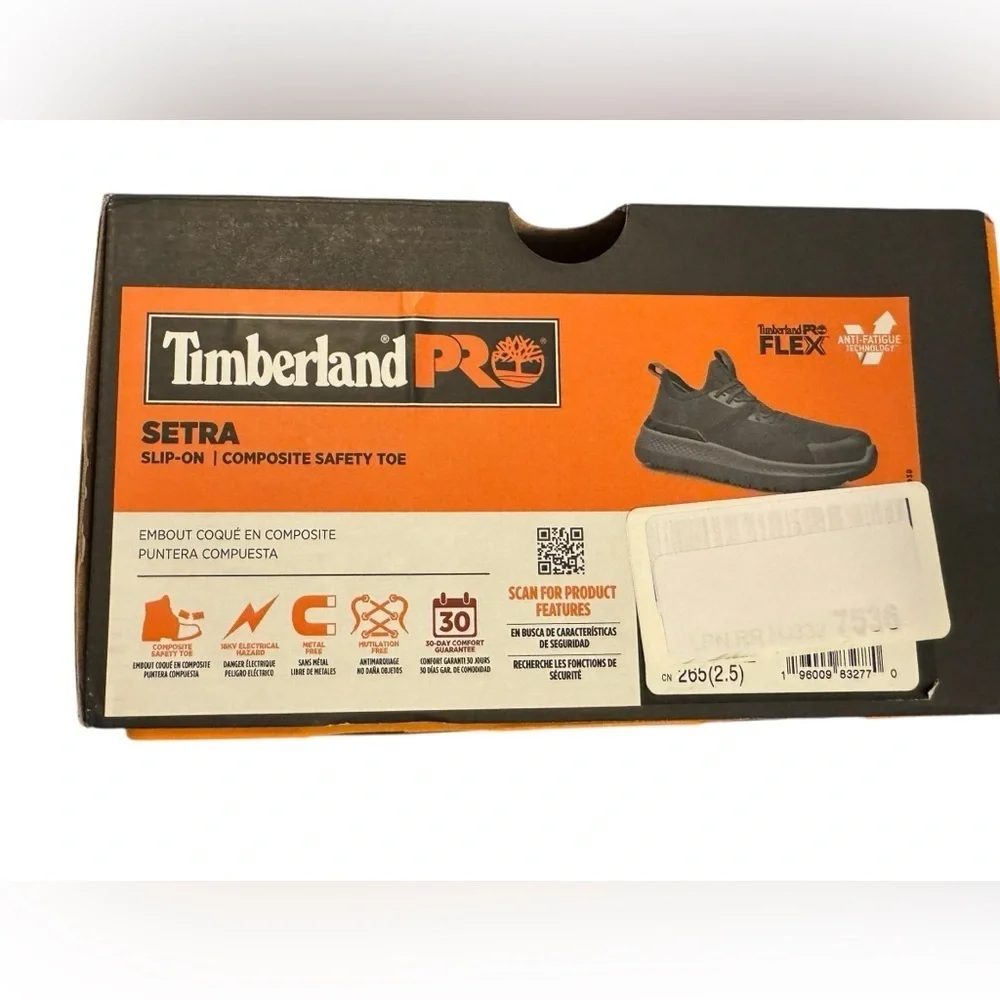 Timberland Pro Setra Black Composite Toe Shoe Sneaker Work Shoe Men’s Size 8.5